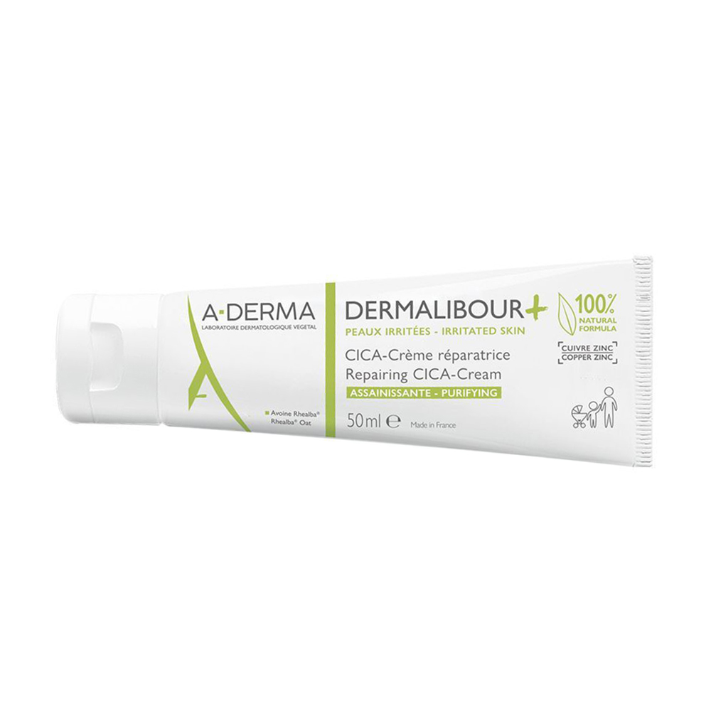 Відновлювальний крем для подразненої шкіри A-Derma Dermalibour + Repairing CICA-Cream, 50 мл